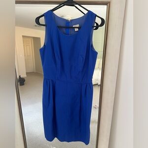 J. Crew Royal Blue Sleeveless Midi Jumper Dress